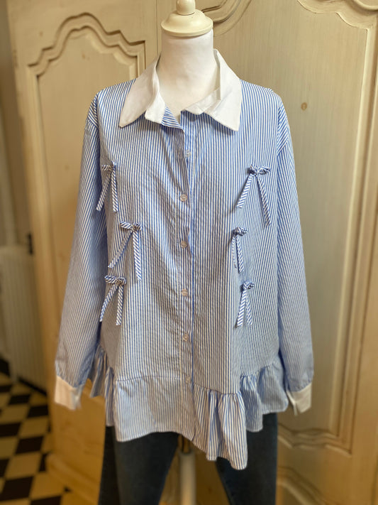 Blouse Emma bleu du 40 au 48