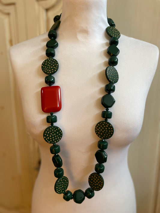 Sautoir Couture vert
