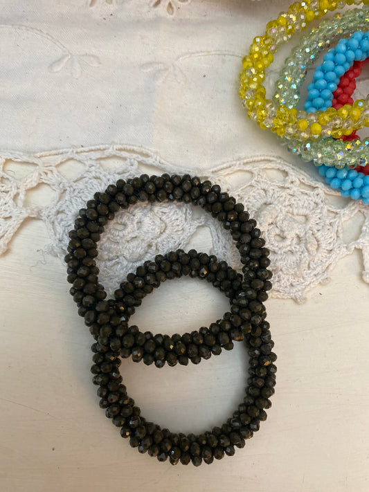 Bracelet torsadé duo kaki