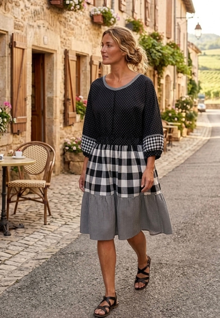 Robe coton vichy du 38 au 46