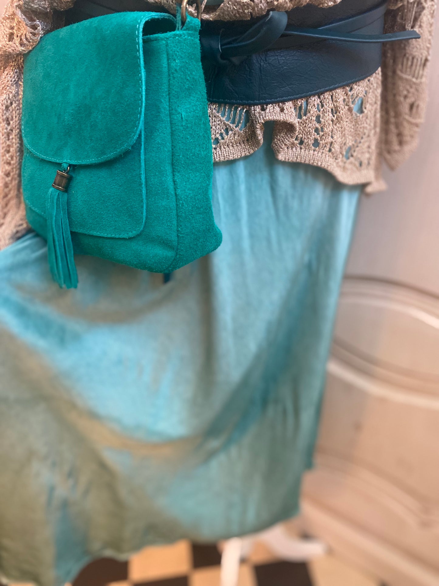Promo Tenue émeraude 5 pièces convient du 42 au 50