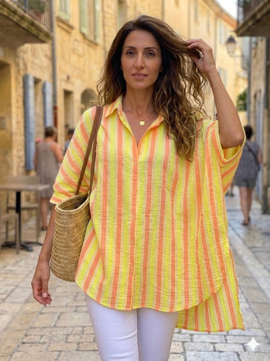 Chemise Tropic jaune du 42 au 52