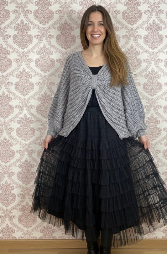 Pull Cœur gris  du 40 au 50