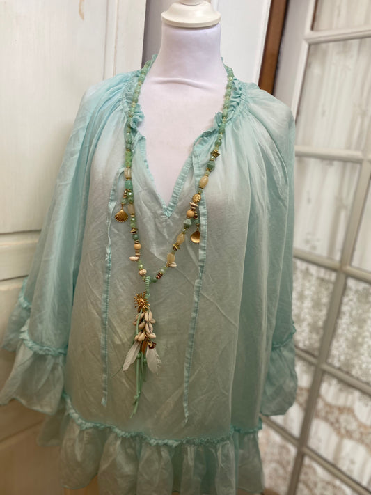 Blouse Elisa Aqua  du 40 au 52