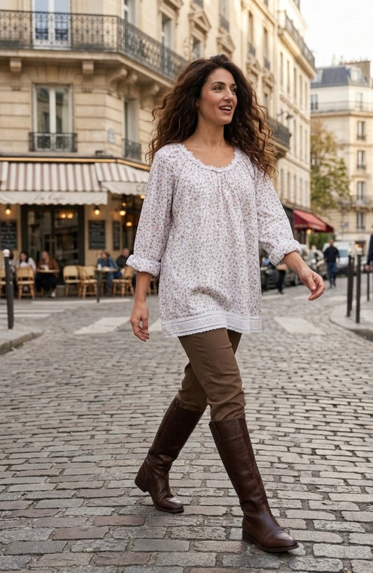 Blouse Liberty blanche convient du 40 au 48 (Copie)