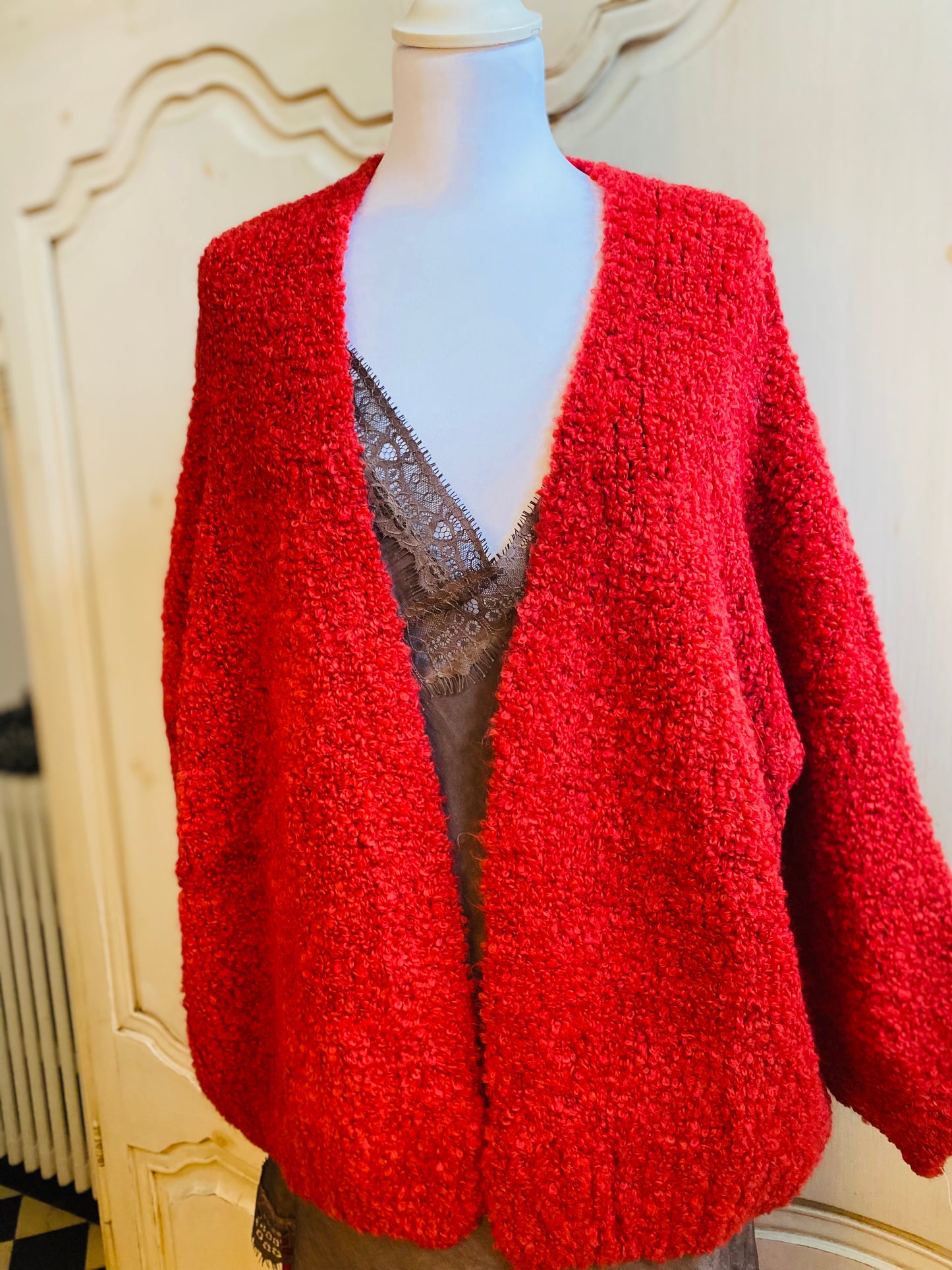 Gilet, corail intense du 40 au 46