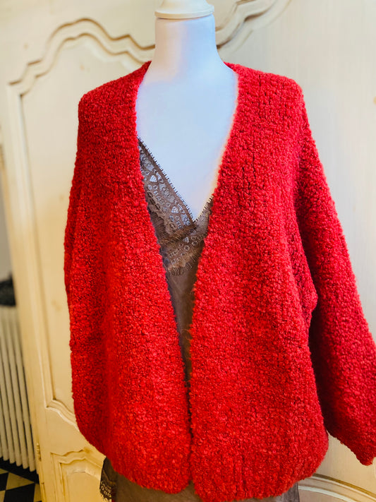 Gilet, corail intense du 40 au 46