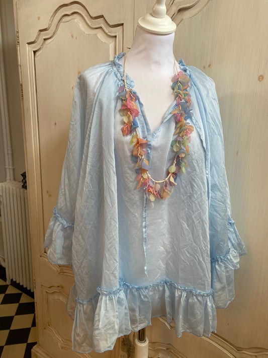Blouse Elisa ciel du 40 au 52