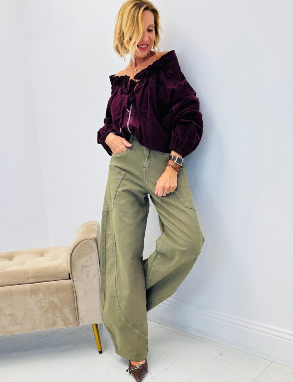 Blouse Lou Aubergine du 40 au 46+