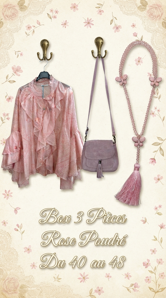 Box Rose poudré 3 pièces du 40 au 48