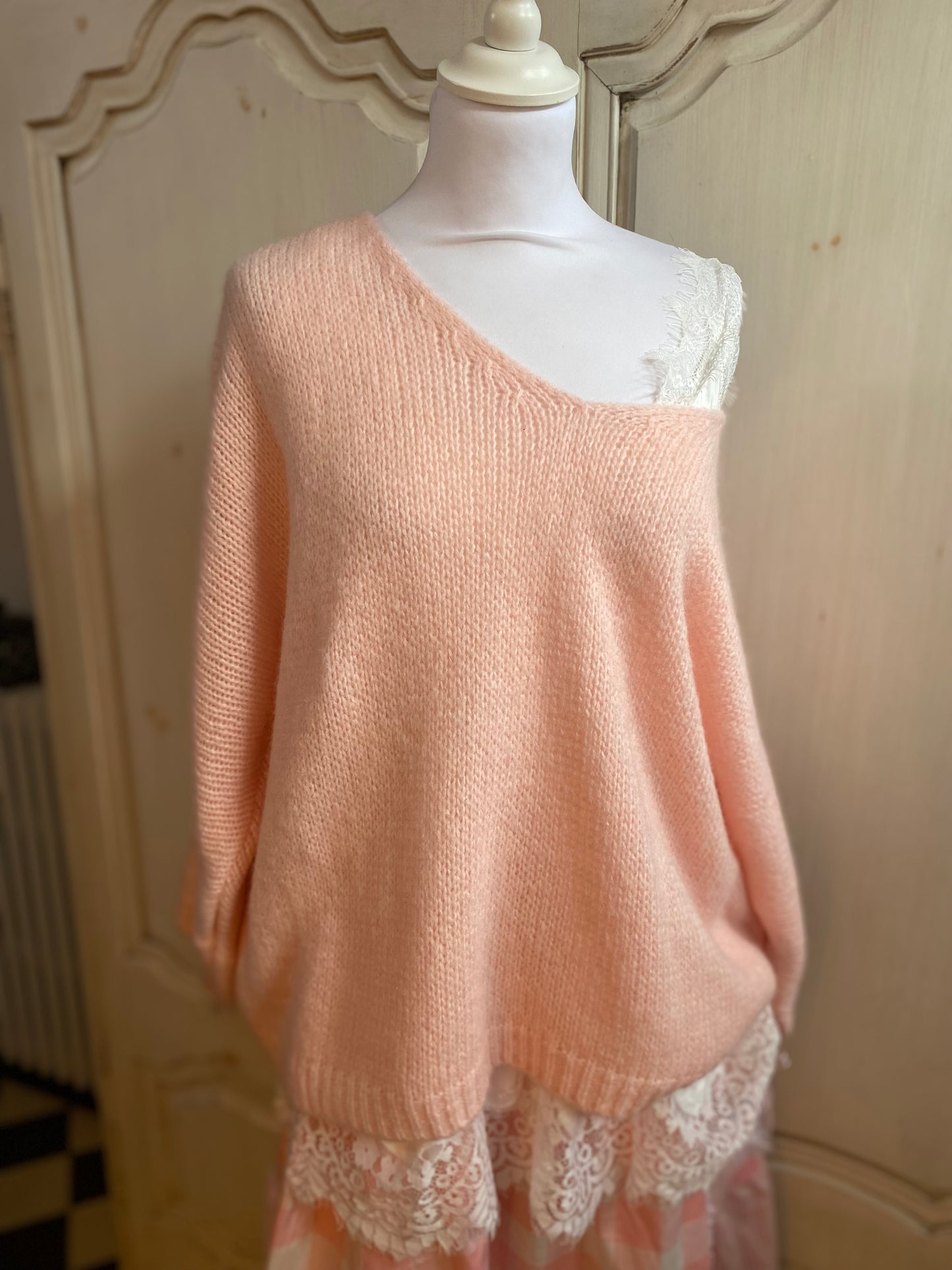 Pull rose poudré  du 40 au 48 coupe Oversize