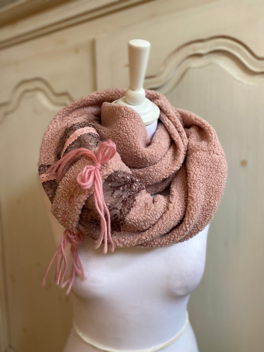 Snood Caprice rose poudré
