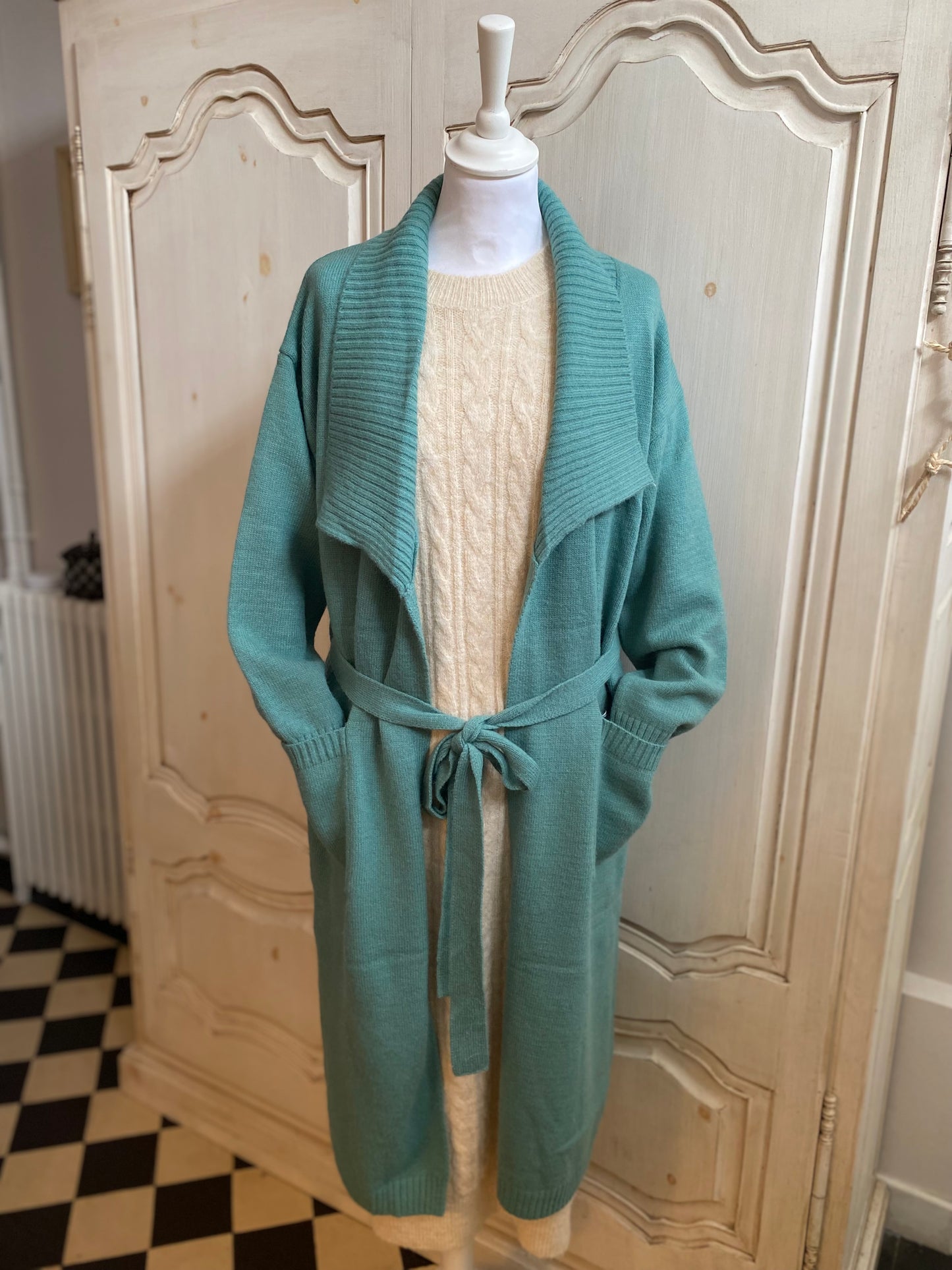 Gilet Céladon Monica du 38 au 46+