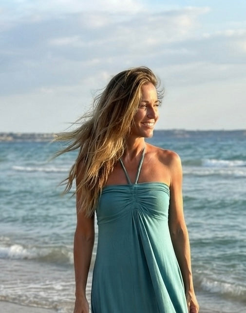 Robe longue bleu Aqua du 38 au 46