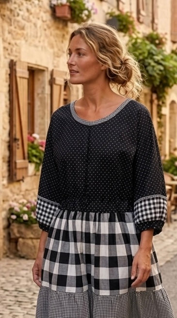 Robe coton vichy du 38 au 46