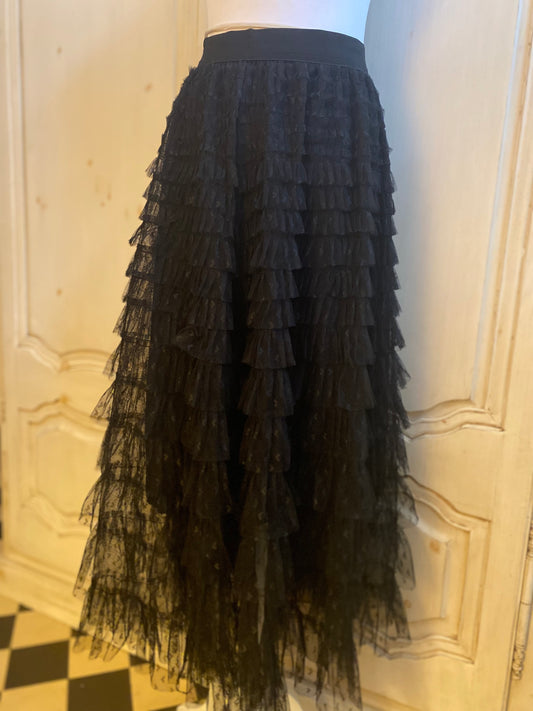 Jupe froufrou noir du 38 au 46