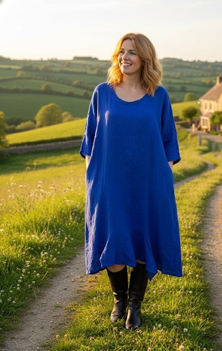 Robe Lin majorelle du 46 au 50/52