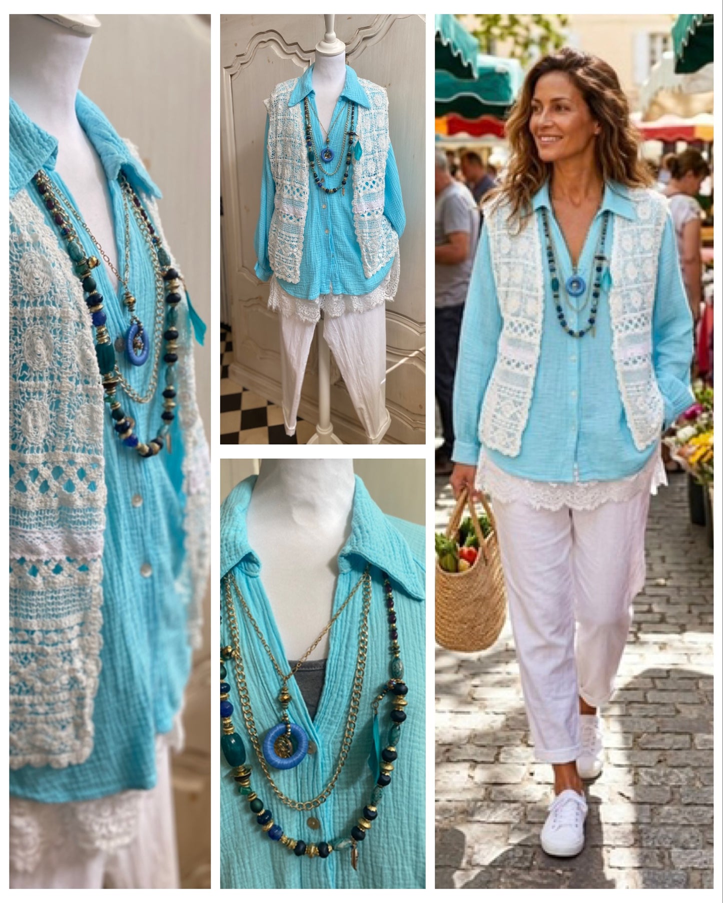 Promo Tenue Azur 5 pieces du 40 au 46 oversize
