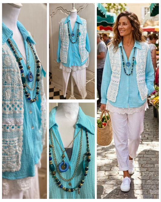 Promo Tenue Azur 5 pieces du 40 au 46 oversize