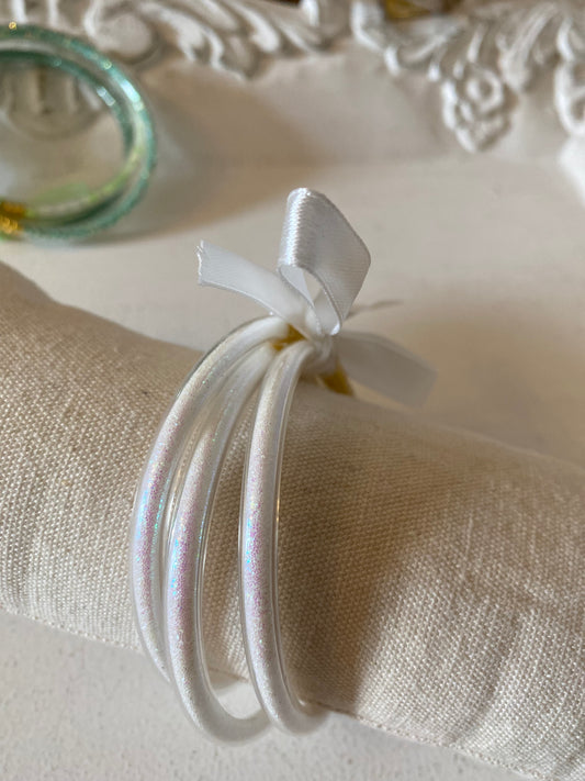 Bracelet trio blanc nacré