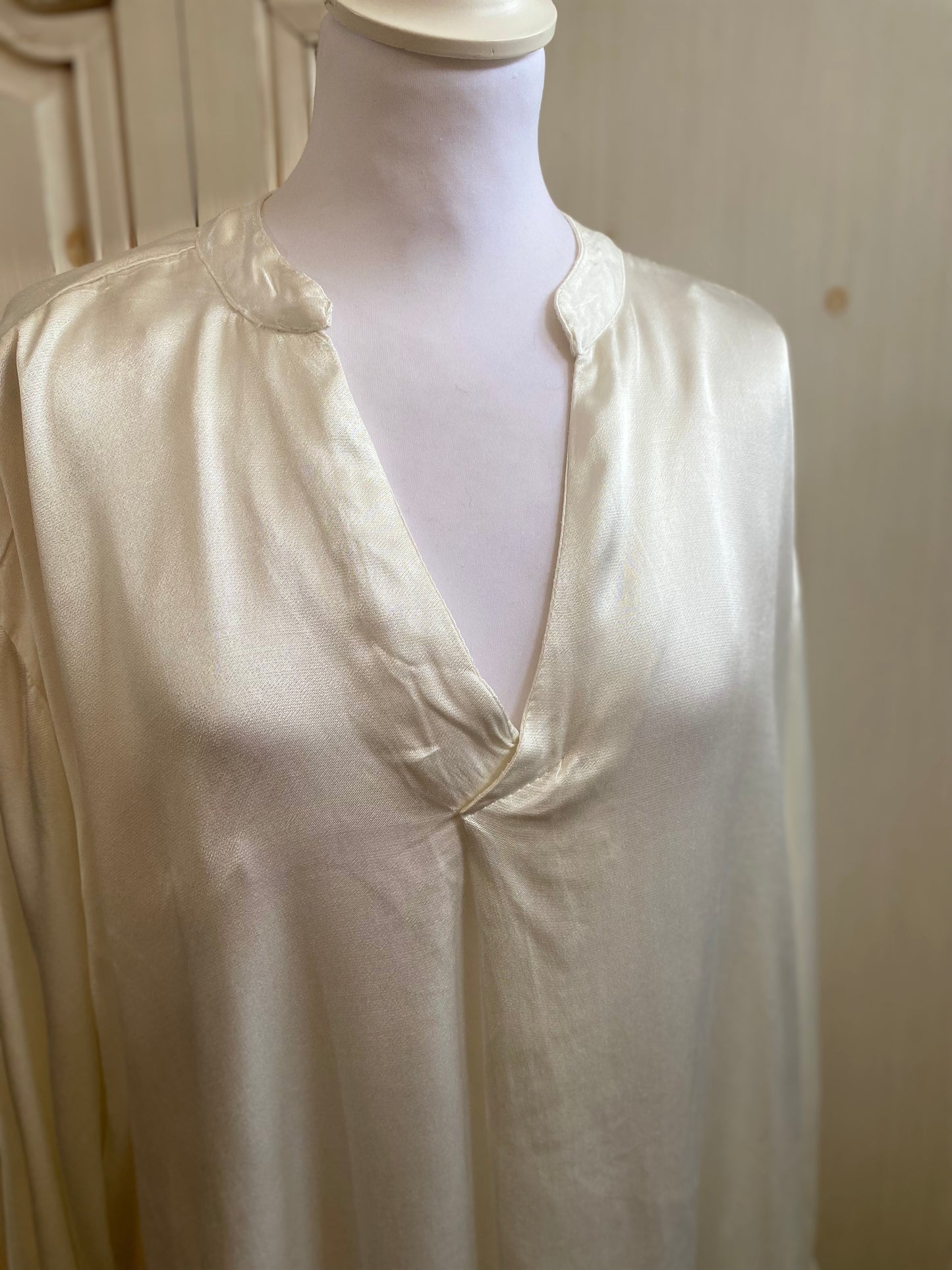 Tunique satin Creme du 42 au 50
