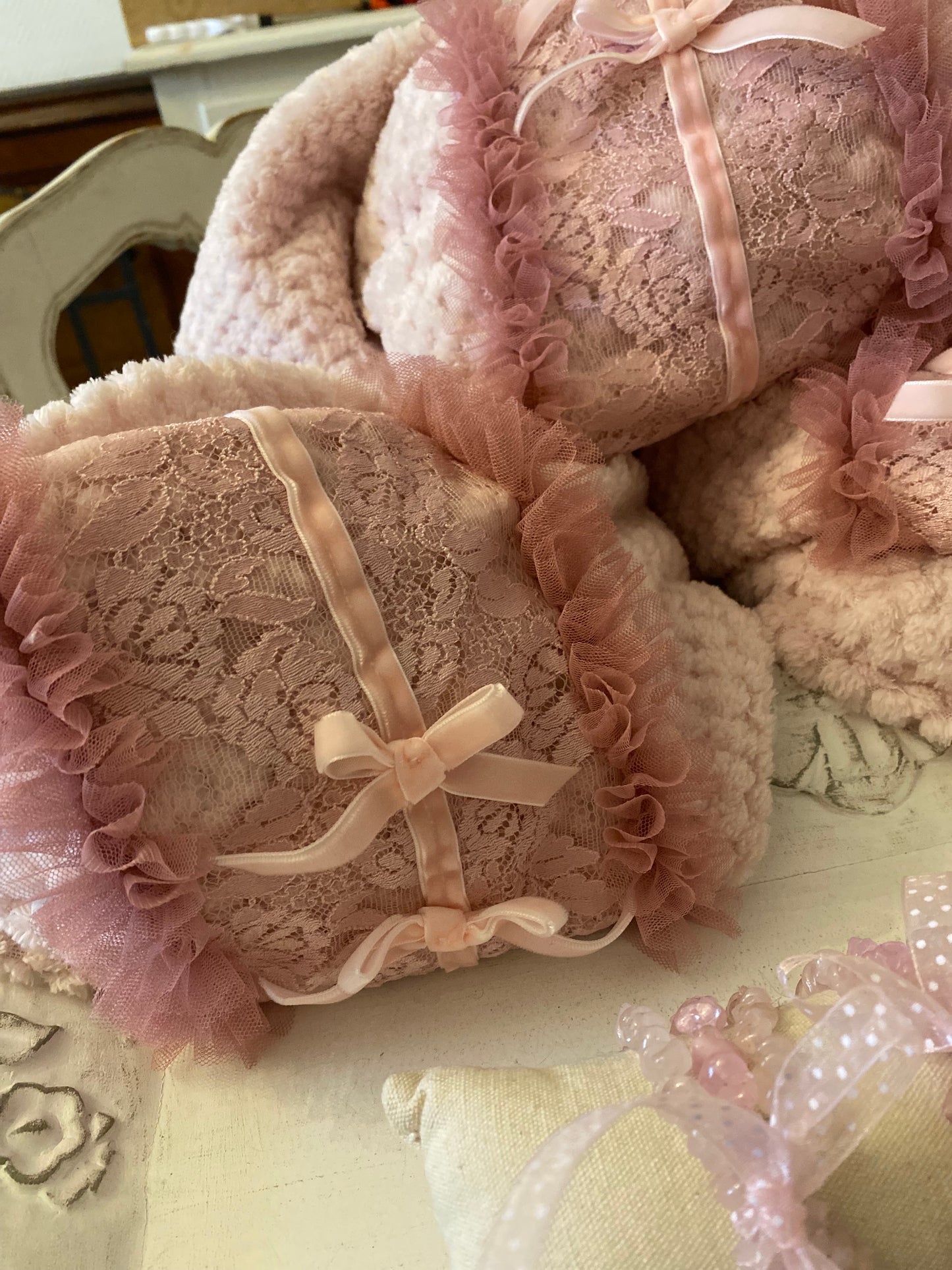 Box Rose poudré 2 pieces