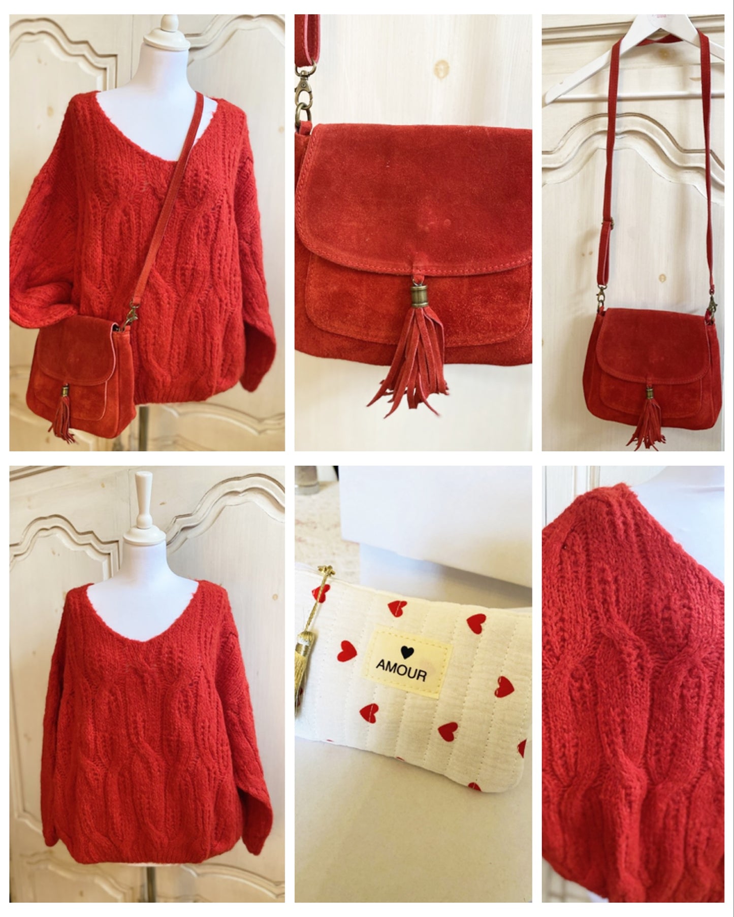 Promo Box Rouge 3 pièces oversize