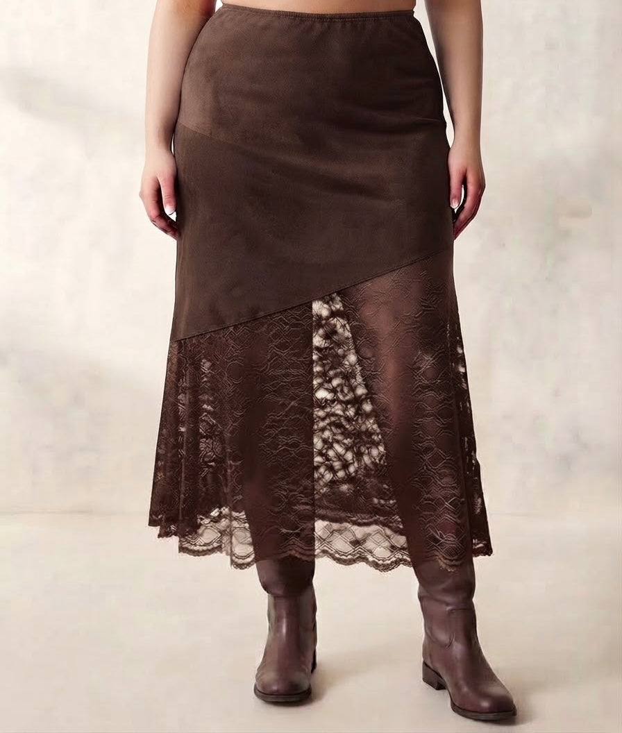 Jupe Polka choco convient du 42 au 50