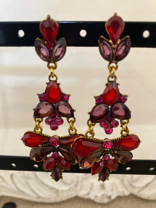 Boucles bordeaux rose