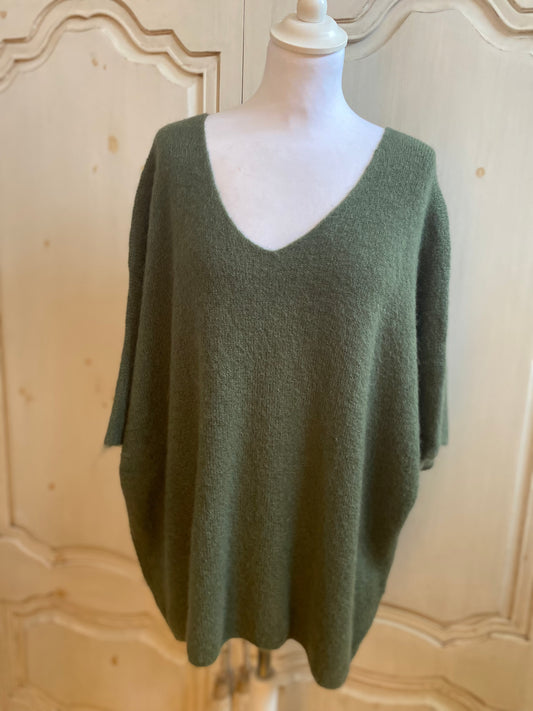 Pull Oversize Kaki du 42 au 54