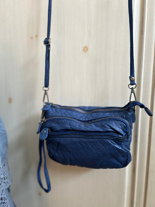 Besace Bleu cuir