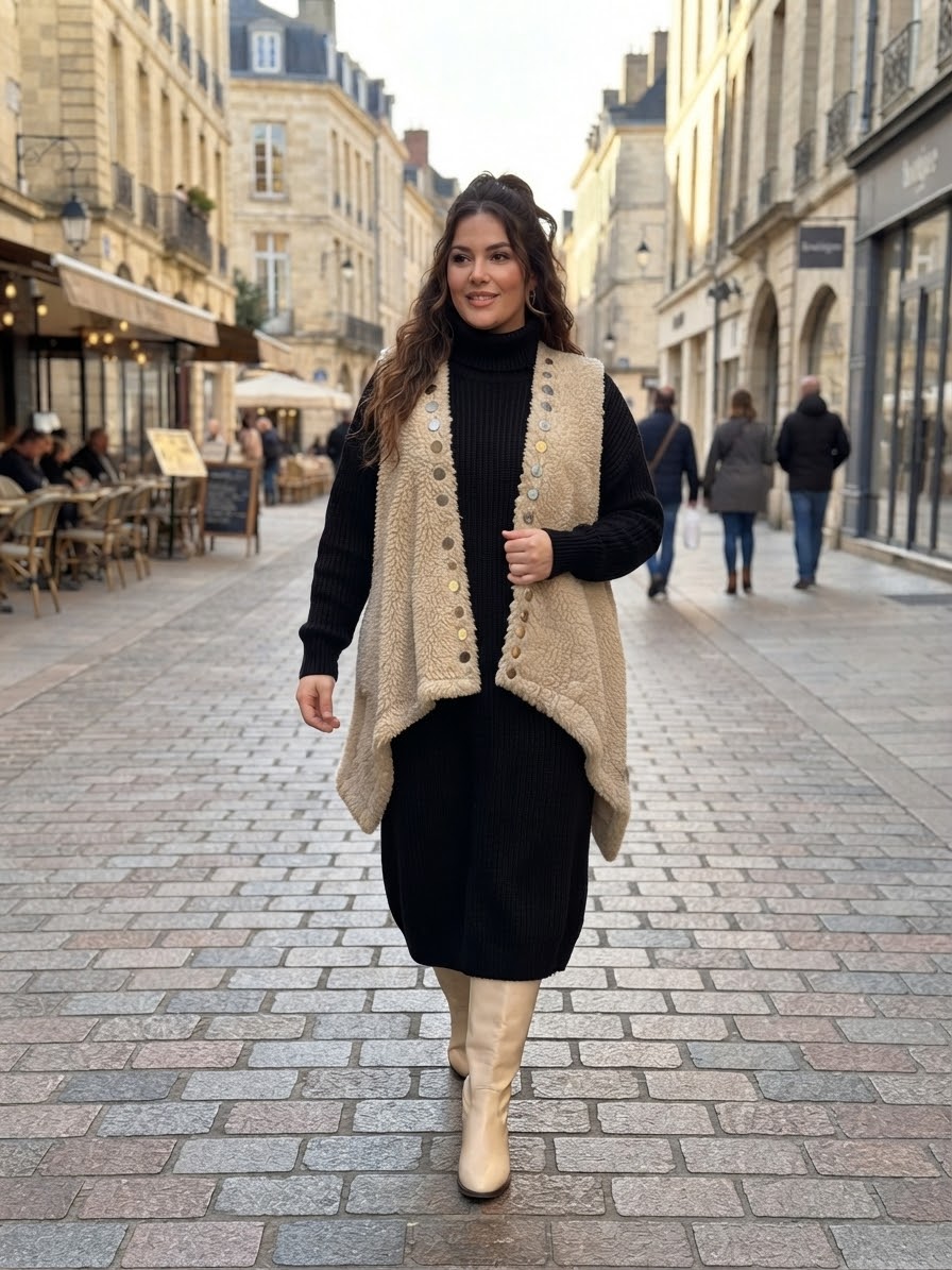 Gilet Edith crème du 40 au 48