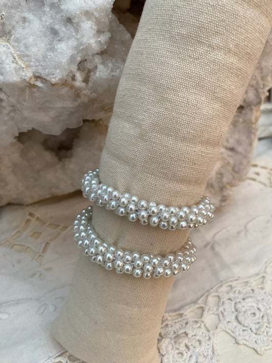 Bracelet torsadé duo perles