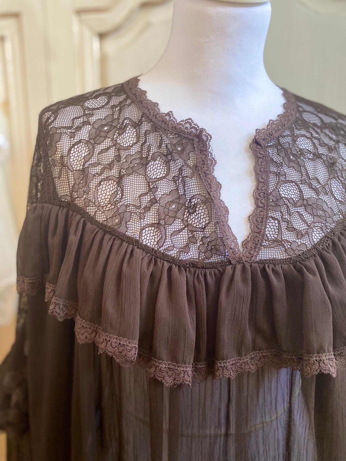Blouse Nanouchka choco du 42 au 52