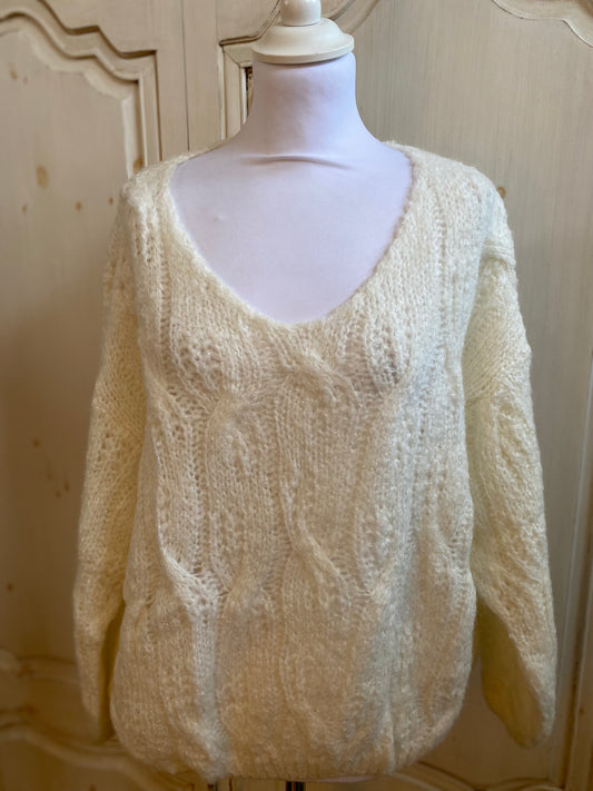 Pulls torsade Creme du 40 au 50