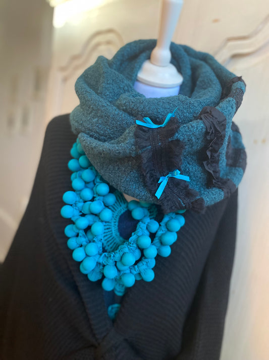 Snood bleu canard