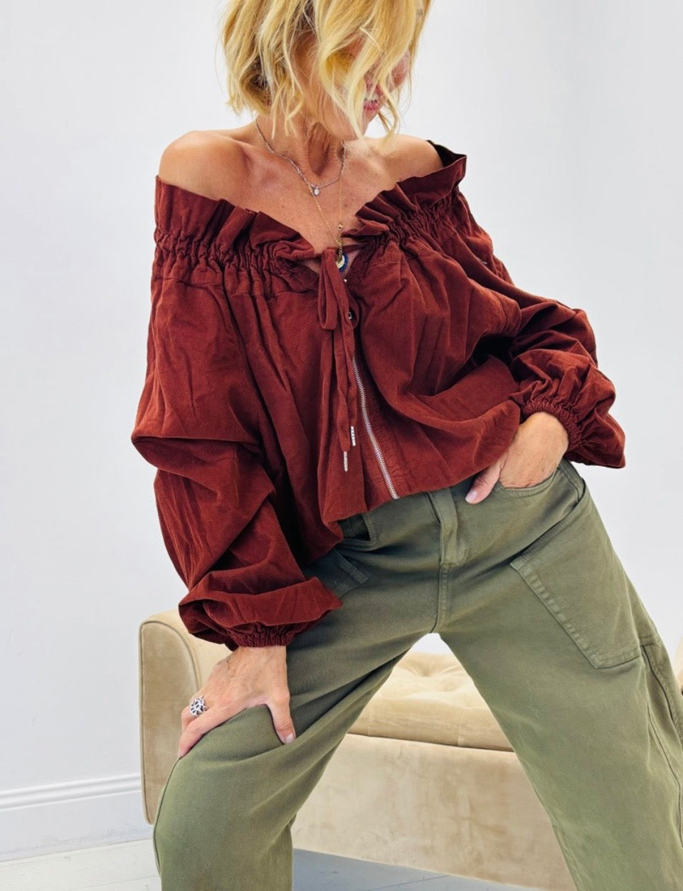 Blouse Lou Paprika du 40 au 46+