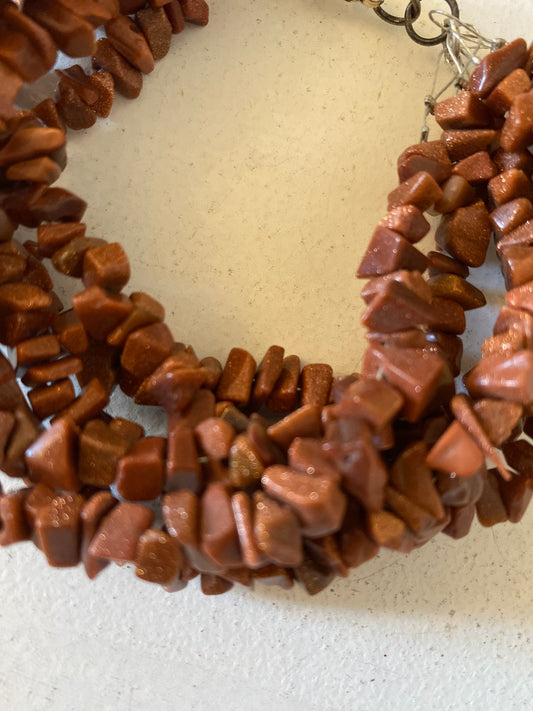 Bracelet multi rangs pierre de Soleil poignets large