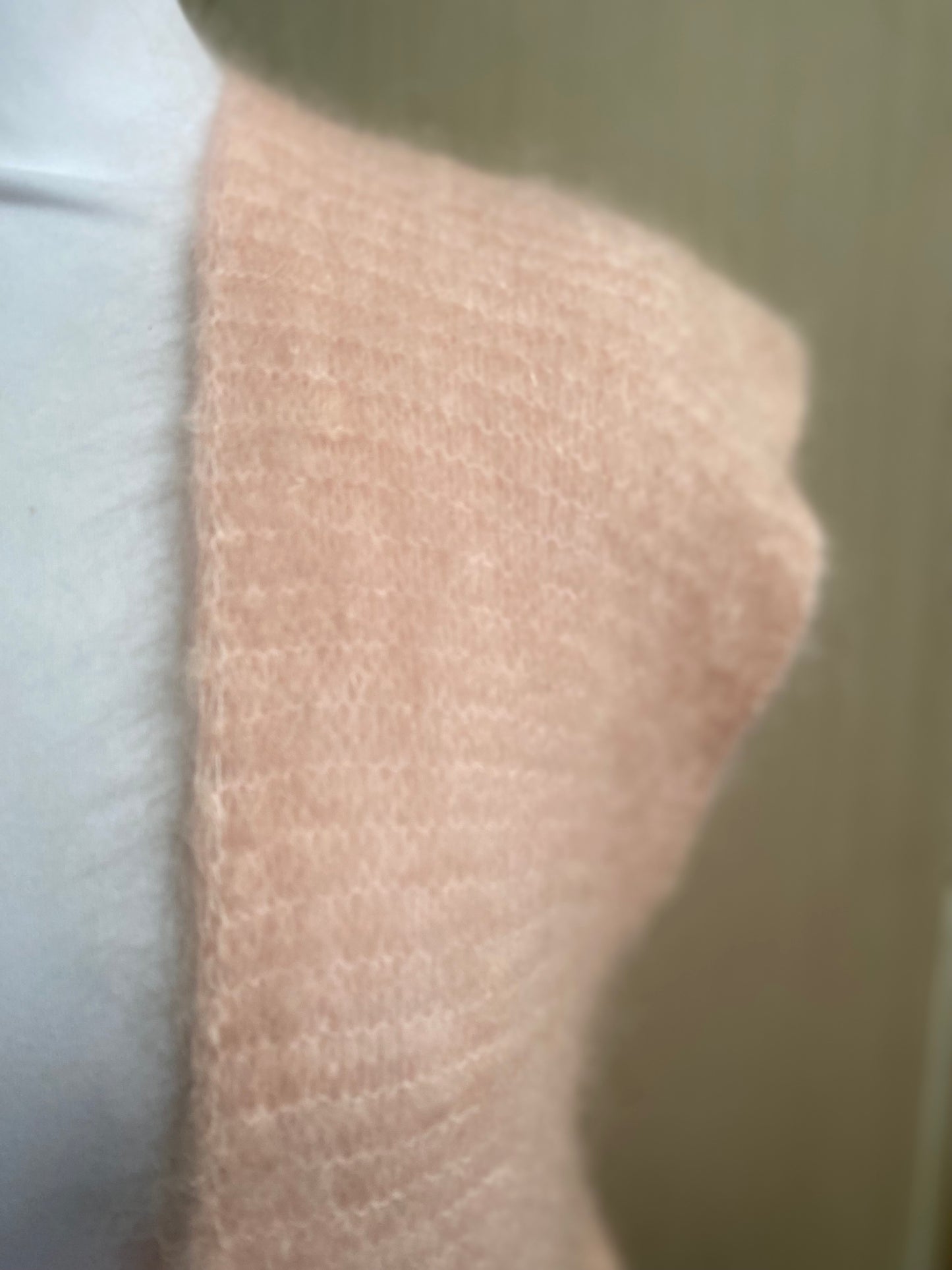 Gilet Suprême de Mohair Rose