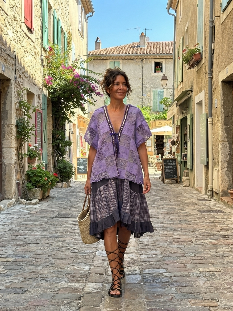 Jupe violette du 40 au 48