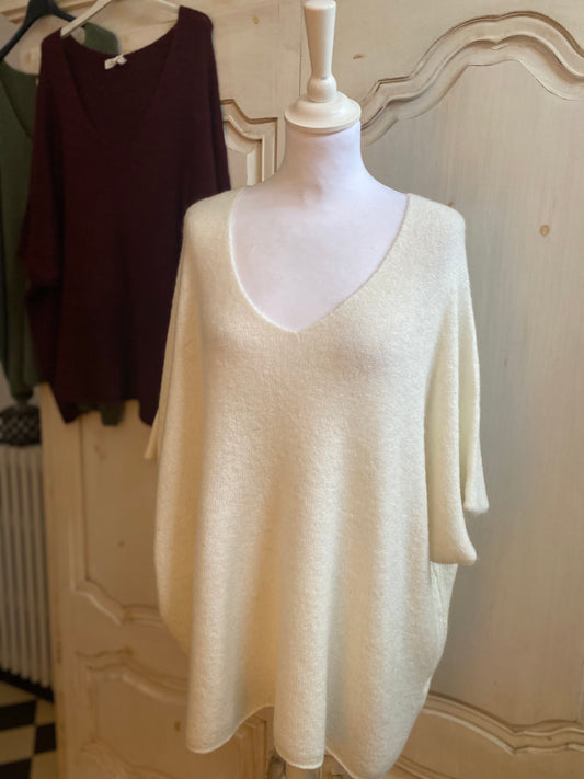 Pull Oversize Crème du 42 au 54