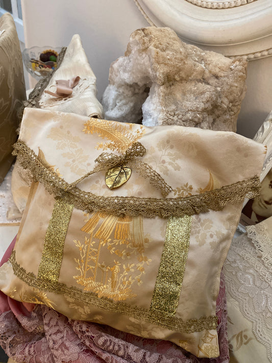 Pochette Taffetas de soie Japon doré