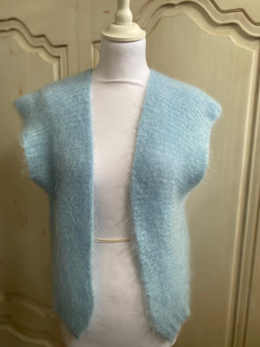 Gilet Suprême de Mohair Ciel