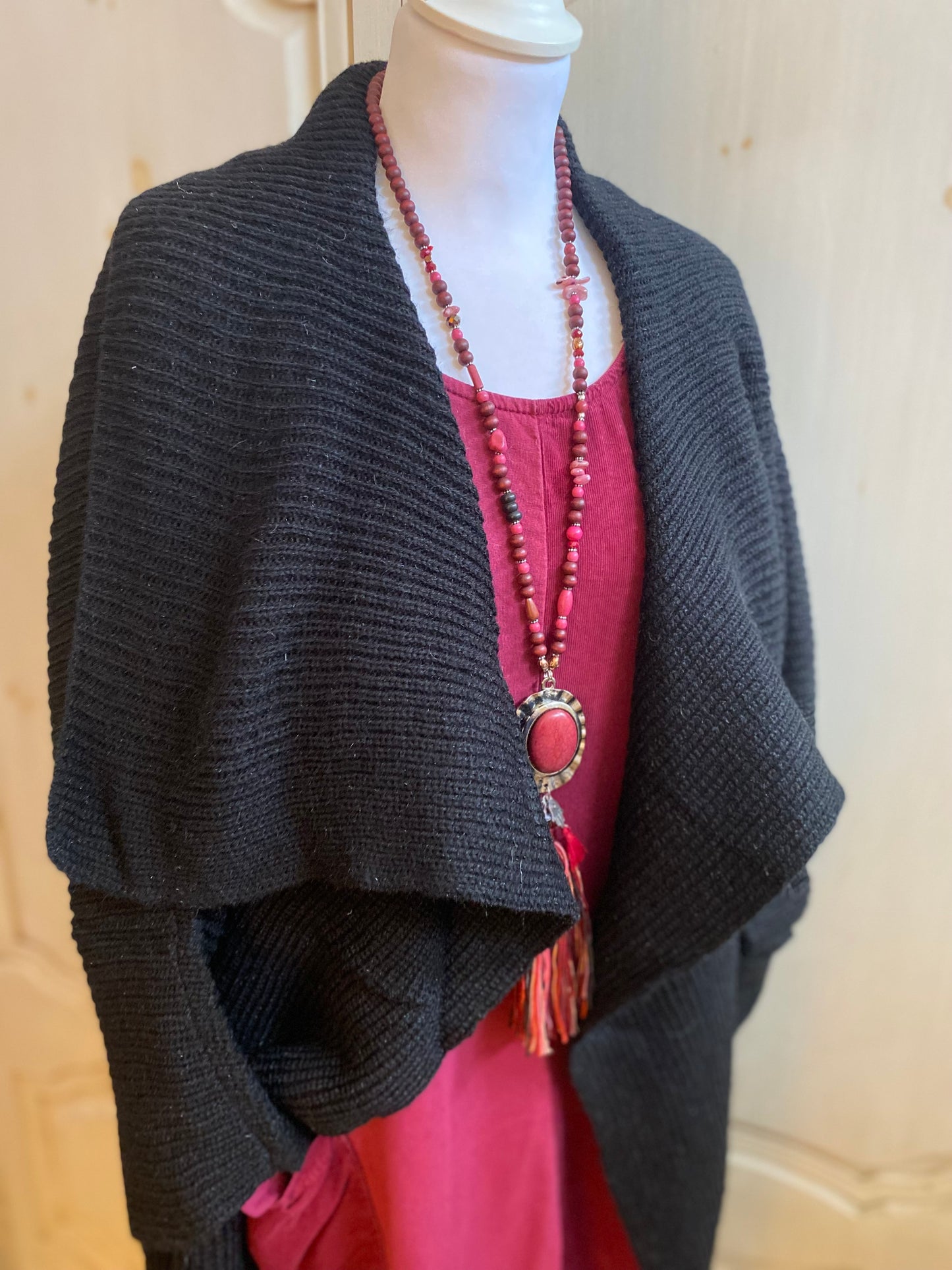 Gilet noir déstructuré du 40 au 46