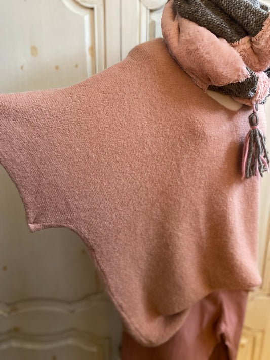 Pull bois de rose convient du 40 au 52