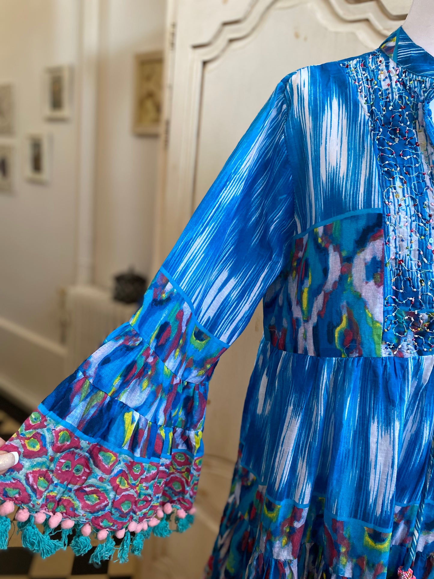 Robe ibiza bleu indigo convient du 40 au 46