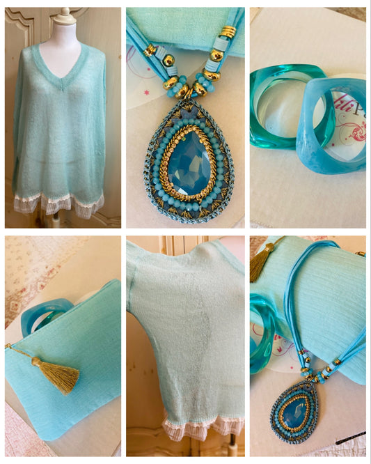 Promo Box Aqua 5 pièces oversize