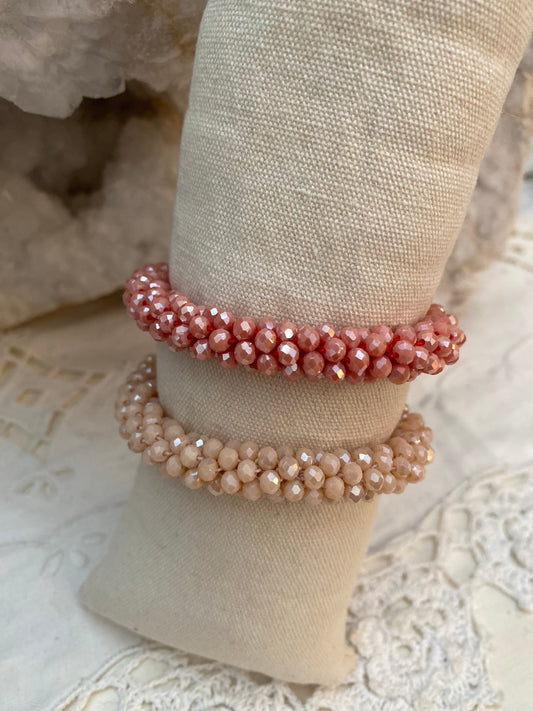 Bracelet torsadé duo poudré