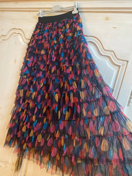 Jupe froufrou multicolor du 38 au 46
