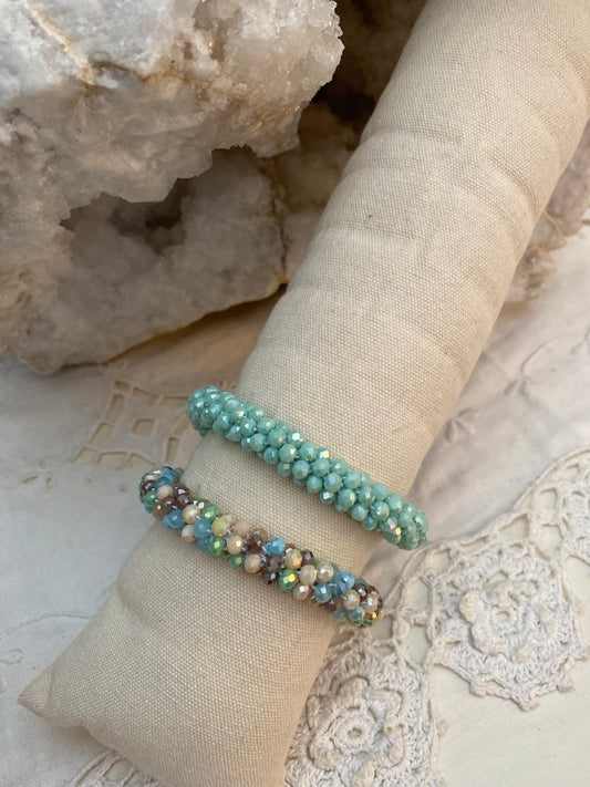 Bracelet torsadé duo Aqua
